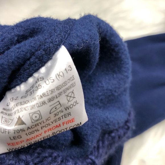 Tall socks for rain boots knit navy blue 💙 - Picture 4 of 5